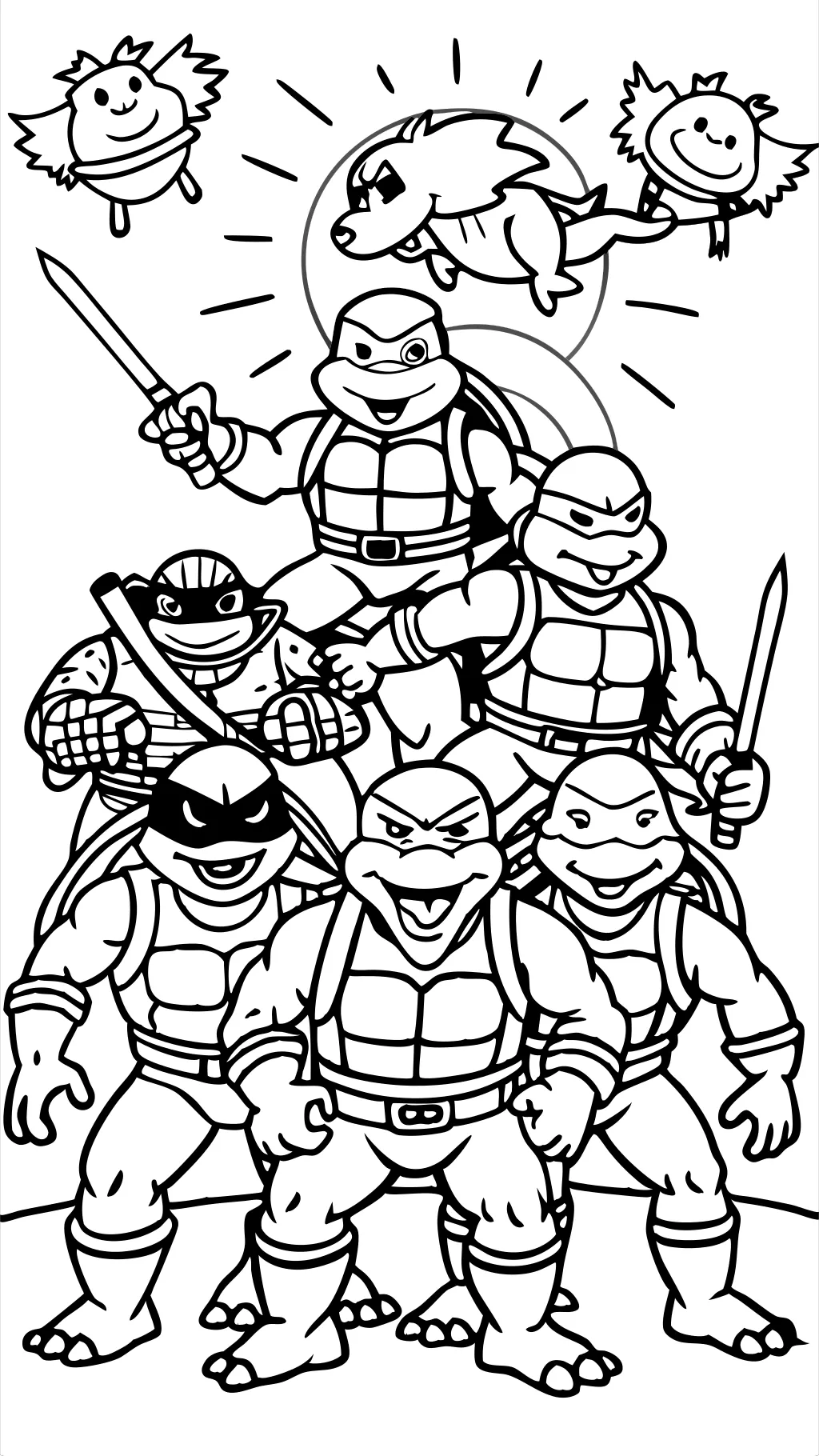 Página para colorear tmnt